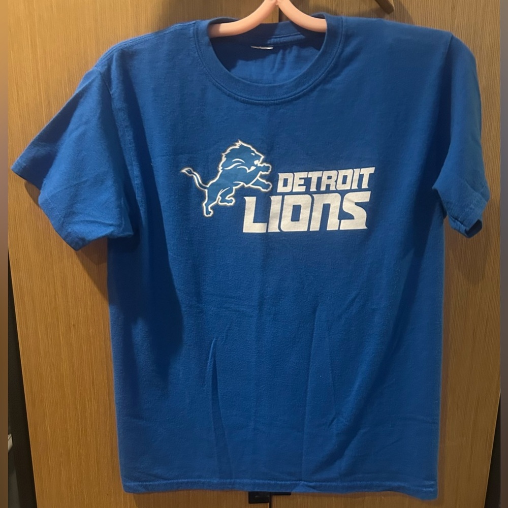 Detroit Lions Blue T-Shirt Youth Size 14/16
